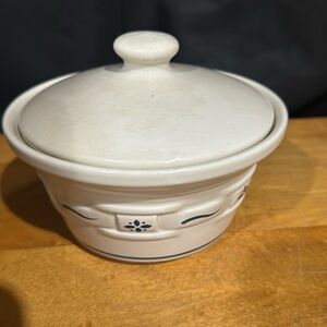 Longaberger pottery candy dish